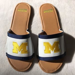University of Michigan Flip Flops